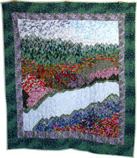Landscape Mountain quilt - Dragon Quilter